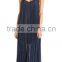 New Designs blue Chiffon Pleated Maxi Halter Party Dress For Lady