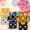 flowers rhinestone diamond cover for iphone neck strap case,6G,6S,6Plus