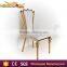 modern high back wing chair, upholstered hotel dining chairs,hotel dining gold chairs