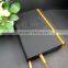 A5 pu hardcover 80 white pages notebook with orange elastic band