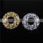 Best selling multifunctional zinc alloy rhinestone full jewelled latest circle scarf clip brooch design