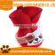 PSS08 hot sale cute printed warm dog shoes wholesale