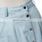 professional jeans manufacture in guangzhou china girls fashion women high waist skinny front button denim jeans long skirts