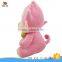 custom cute pink monkey plush toy new style sitting stuffed monkey toy with embroidery logo