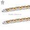 2016 new design gold plated stainless steel biker bracelet,mens biker bracelet