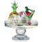 Home decoration k9 colorful glass figurines fruit platter ideas decorating glass ornaments