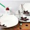 Ceramic square dinner set imported from China, chinese tableware