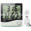 Accurate house usage digital thermometer,digital hygrometer with time and sensor wire length.