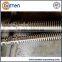 Conical twin screw and barrel for PVC pipe extruder