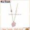 High quality gold long chain pink crystal necklace jewelry for women