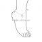 Fashion Cute Adjustable Silver Plated Diamond Open Apple Charms Anklets