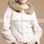 Short style women winter coat made by real rabbit fur with hood