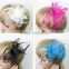 Women's Hat Style Cap With Feather Bowknot Fascinator Party Decor Hair Clip