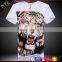Casual round neck 100% cotton custom plain long man tshirt