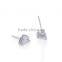 Wholesale Clear Cubic Zirconia Heart Stud Earrings