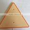 two holes yellow colour waring triangle reflector (RK04003-1)