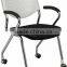 hot sale good quality most popular new design Stack black PP plastic chrome Office Chair A205-J08