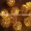 ROSE RED FAIRY WEDDING DECOR RATTAN BALL LED STRING LIGHTS