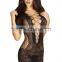 Black Crotchet Mesh Spicy Hollow-out Mini Hot Underware Lingerie Pw-LC21440-2