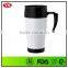 Promotional Bpa Free 14 ounce Insulated plastic thermal mug with handle