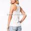 Cotton printing American flag design loose tank top for women