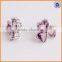 DH-ER1085 Fashion rhodium plated clover zircon earrings