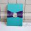 Custom New Design blue wedding invitation gift box from direct manufacturer