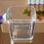 Clear square glass vase with 72oz capacity for plants from Bengbu Cattelan Glassware Factory