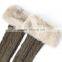 2016 Hot Sale Custom Knee High Button Down Women Fashion Leg Warmer