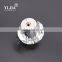 2 3/8 Inch Antic Clear Brass Base Polished Nickel Glass Knob Handle