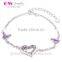 Fine Jewelry Rhinestone Pave Chain Link Bracelets Silver 925