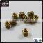 round slotted internal and external threaded brass nut
