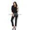 Pretty steps 2016 latest ladies officewear formal black pants designs with blouse