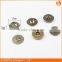 Sew-on metal button with magnetic, wholesale metal snap button, magnet custom metal buttons