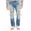 Biker Jeans Blue Denim jeans pantalon (LOTK001)