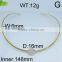Powell new and fashion round crystal gold plating shoulder necklace