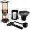 Portable Stainless steel + glass French press coffee machine shell car/wild outdoor coffee coffee maker+filter