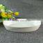 Unique boat shaped small plate, white porcelain baking dish, cheap china dish for restaurant and home use in good quality