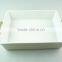 Stocklot rectangular shape white ceramic bakeware with handles