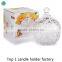 glass jar glass lid candle pot
