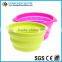 Foldable eco-friendly easily arrange silicone wash basin, kitchen basin, fancy folding bowl