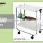 Trolley Service Kitchen Cart 2 Tier Wheels White Storage Serving Steel Metal