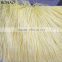 110mm Fur Height Yellow Knitted Fake Fur Fabric Long Pile
