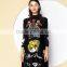 Factory direct women colorful printing polyester fabric dresses