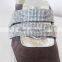 PU insole silvery wholesale women shoes with hook loop