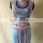 Custom Design Stock Cheap Price Totem Printed Short Dress Africa Bodycon Dress Fashion Two Piece Dress Z474