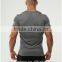 Dark Grey Mens Muscle Bodybuilding Fitness T Shirt OEM Printed Gym T Shirt Black Work Shirts Wholesale Men's Clothing