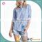 2016 Ladies' Fashion Stripes Design Blouse Woman Fancy Office Blouse Shirts
