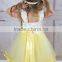 Girls Yellow Tutu Princess Lace Vintage Dress