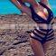 M746 D.Y fashion 2016 ladies black sexy one piece bangdage bikini swimwear beachwear